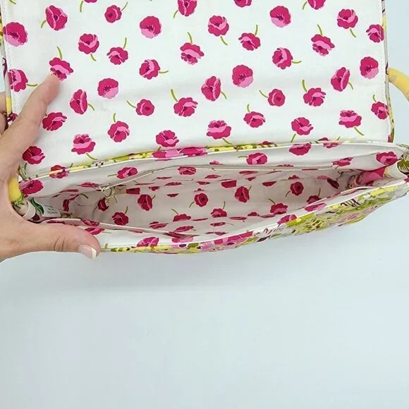 Vera Bradley Knot Just A Clutch Shoulder Bag Make Me Blush Retired Quilted Soft - Picture 7 of 13